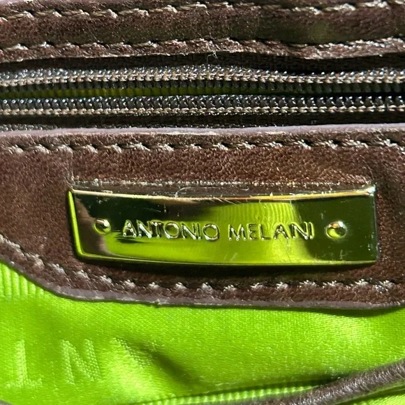 Antonio Melani Soft brown Leather Shoulder Bag #H-12 - Picture 6 of 9